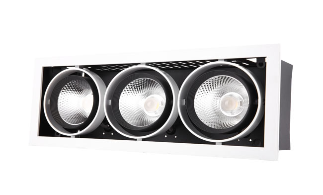 華輝照明G11系列三頭COB格柵射燈27W 華輝照明G11系列三頭COB格柵射燈27W