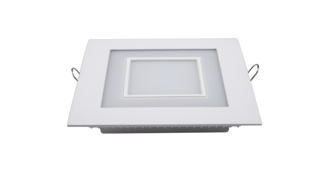 LED面板燈 12W方形雙色面板燈 開孔138x138mm 白光藍邊 可分段控制光色 LED面板燈 12W方形雙色面板燈 開孔138x138mm 白光藍邊 可分段控制光色